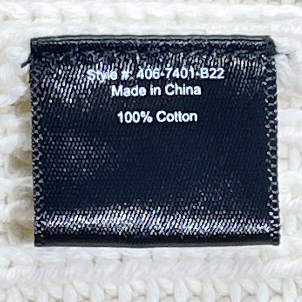 Jenni Kayne Cotton Fisherman Sweater Ivory XS - Picture 6 of 6